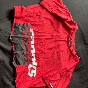 oversized crooks&castles crop top